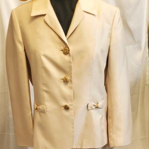 2 Piece Gold Suit with Embellished Buttons